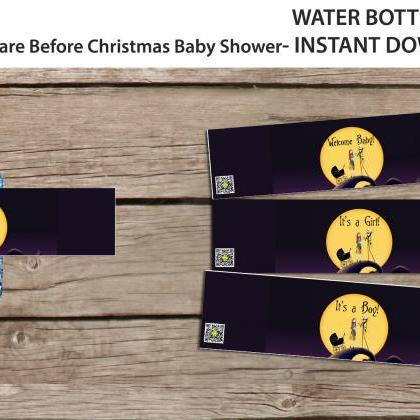 Nightmare Before Christmas Baby Shower Water..