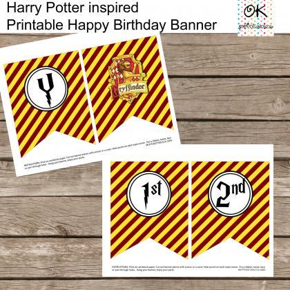 Harry Potter Inspired Happy Birthday Banner / Diy..