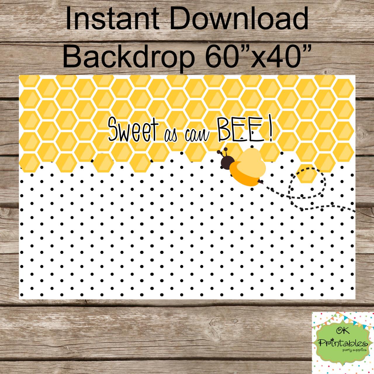 Sweet As Can Bee Baby Shower Backdrop