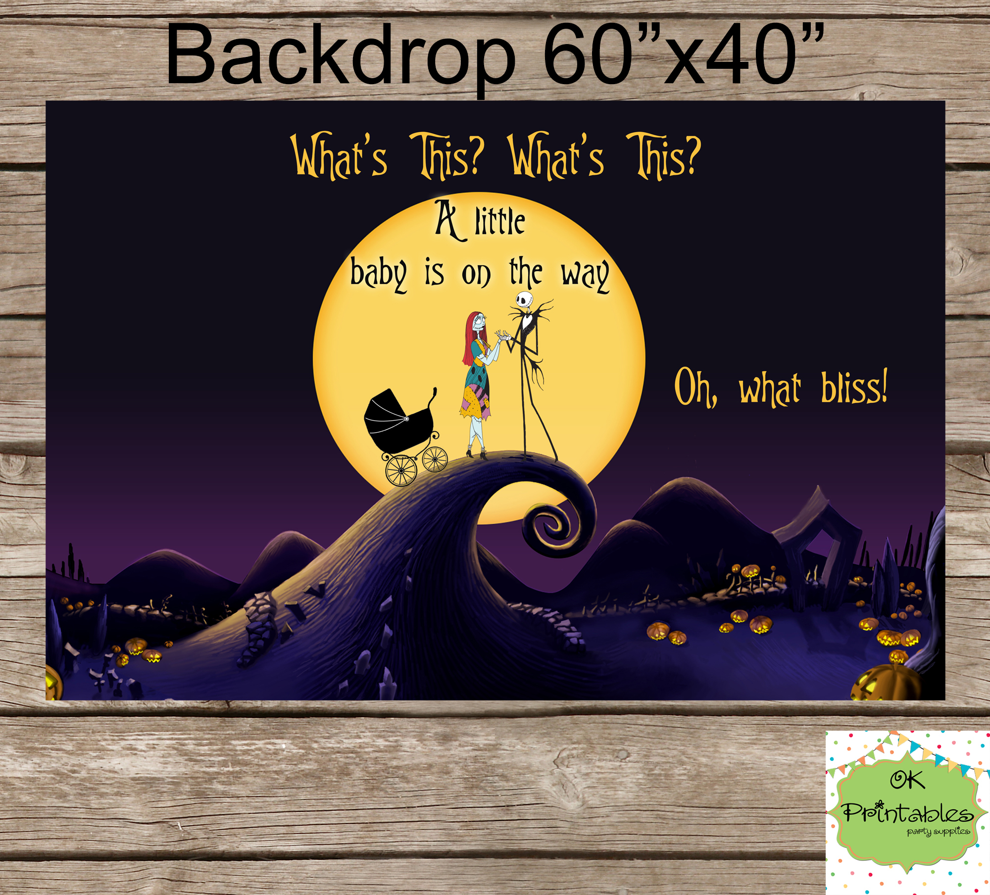 Nightmare Before Christmas Baby Shower Games. Instant Download 